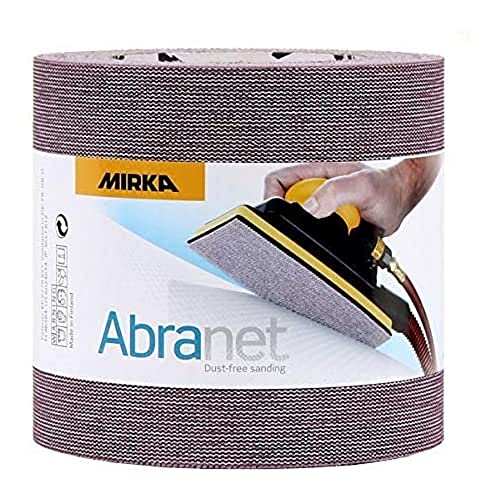 Mirka Abranet Netz-Schleifrolle 115 mm x 10 m Klett / Korn P150 / 1 Rolle / zum Schleifen von Holz, Spachtel, Lack, Kunststoff / 545BY001153R von MIRKA