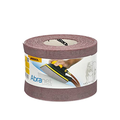 Mirka Abranet Netz-Schleifrolle 115 mm x 25 m Klett / Korn P320 / 1 Rolle / zum Schleifen von Holz, Spachtel, Lack, Kunststoff / 5454400132 von MIRKA