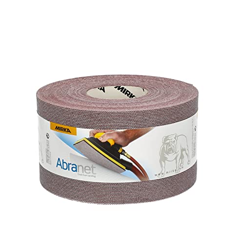 Mirka Abranet Netz-Schleifrolle 115 mm x 25 m Klett / Korn P80 / 1 Rolle / zum Schleifen von Holz, Spachtel, Lack, Kunststoff / 5454400180 von MIRKA