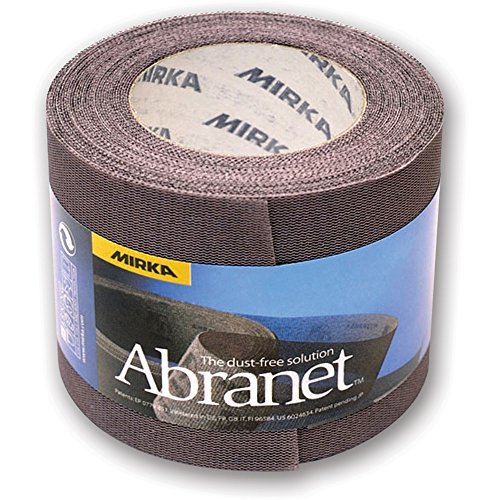Mirka Abranet Netz-Schleifrolle 75 mm x 10 m Klett/Korn P80 / 1 Rolle/zum Schleifen von Holz, Spachtel, Lack, Kunststoff / 545BI001803R von MIRKA