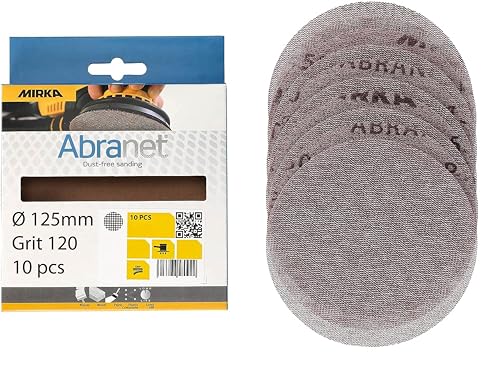 Mirka Abranet Netz-Schleifscheiben Ø 125 mm Klett/Korn P120 / 10 Stk/zum Schleifen von Holz, Spachtel, Lack, Kunststoff / AE232F1012 Mirka Abranet Netz-Schleifscheiben Ø 125 mm Klett/Korn P120 / 10 Stk/zum Schleifen von Holz, Spachtel, Lack, Kunststoff / AE232F1012 von MIRKA