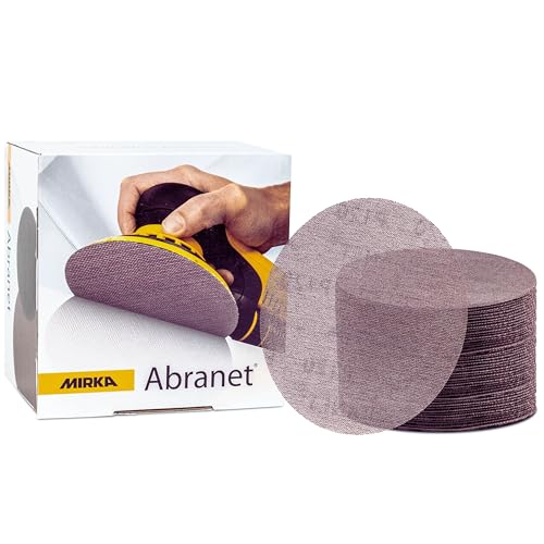 Mirka Abranet Netz-Schleifscheiben Ø 150 mm Klett/Korn P800 / 50 Stk/zum Schleifen von Holz, Spachtel, Lack, Kunststoff / 5424105081 von MIRKA