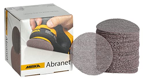 Mirka Abranet Netz-Schleifscheiben Ø 77 mm Klett/Korn P400 / 50 Stk/zum Schleifen von Holz, Spachtel, Lack, Kunststoff / 5420305041 von MIRKA