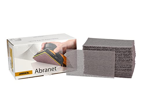 Mirka Abranet Netz-Schleifstreifen 70x125 mm Klett/Korn P180 / 50 Stk/zum Schleifen von Holz, Spachtel, Lack, Kunststoff / 5414905018 von MIRKA