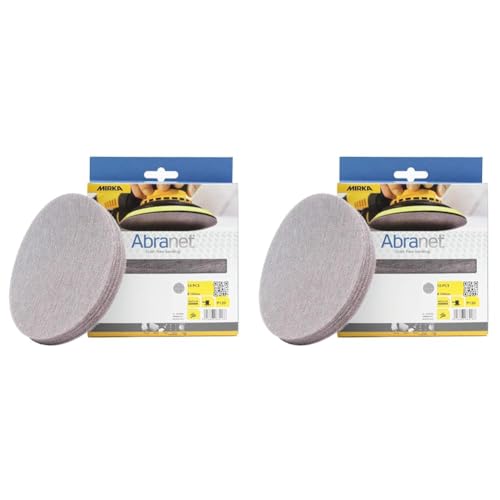Mirka Abranet Netzschleifscheiben Ø 150mm Klett/Korn P120 / 10 Stk / AE241F1012 / Für alle 150mm Exzenterschleifer und Schleifmaschinen geeignet/zum staubfreien Schleifen von Holz, Spachtel, Lack Mirka Abranet Netzschleifscheiben Ø 150mm Klett/Korn P120 / 10 Stk / AE241F1012 / Für alle 150mm Exzenterschleifer und Schleifmaschinen geeignet/zum staubfreien Schleifen von Holz, Spachtel, Lack von MIRKA