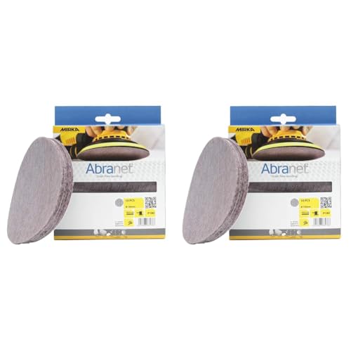 Mirka Abranet Netzschleifscheiben Ø 150mm Klett/Korn P180 / 10 Stk / AE241F1018 / Für alle 150mm Exzenterschleifer und Schleifmaschinen geeignet/zum Schleifen von Holz, Spachtel, Lack, Kunststoff Mirka Abranet Netzschleifscheiben Ø 150mm Klett/Korn P180 / 10 Stk / AE241F1018 / Für alle 150mm Exzenterschleifer und Schleifmaschinen geeignet/zum Schleifen von Holz, Spachtel, Lack, Kunststoff von MIRKA