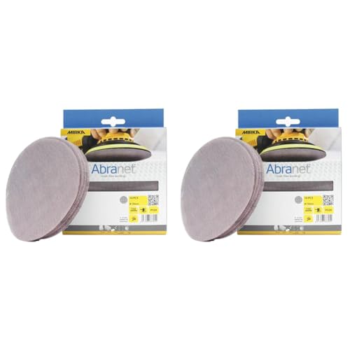 Mirka Abranet Netzschleifscheiben Ø 150mm Klett/Korn P320 / 10 Stk / AE241F1032 / Für alle 150mm Exzenterschleifer und Schleifmaschinen geeignet/zum Schleifen von Holz, Spachtel, Lack, Kunststoff Mirka Abranet Netzschleifscheiben Ø 150mm Klett/Korn P320 / 10 Stk / AE241F1032 / Für alle 150mm Exzenterschleifer und Schleifmaschinen geeignet/zum Schleifen von Holz, Spachtel, Lack, Kunststoff von MIRKA