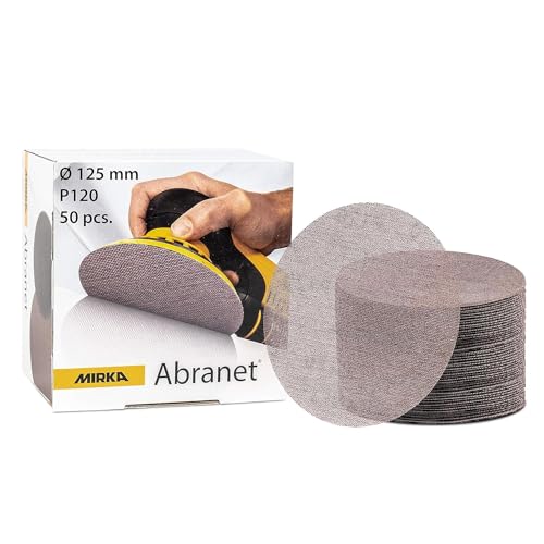 Mirka Abranet Schleifgitter 125mm Klett/Korn P120 / 50 Stk / 5423205012 / Für alle 125mm Exzenterschleifer und Schleifmaschinen geeignet/zum Schleifen von Holz, Spachtel, Lack, Kunststoff Mirka Abranet Schleifgitter 125mm Klett/Korn P120 / 50 Stk / 5423205012 / Für alle 125mm Exzenterschleifer und Schleifmaschinen geeignet/zum Schleifen von Holz, Spachtel, Lack, Kunststoff von MIRKA