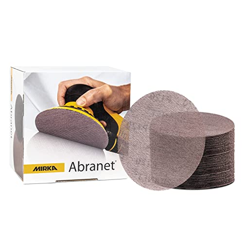 Mirka Abranet Schleifgitter 125mm Klett/Korn P500 / 50 Stk / 5423205051 / Für alle 125mm Exzenterschleifer und Schleifmaschinen geeignet/zum Schleifen von Holz, Spachtel, Lack, Kunststoff von MIRKA