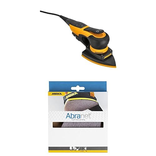 Mirka DEOS II 663 Deltaschleifer 300 W Dreieckschleifer vibrationsarmer Schwingschleifer + Mirka Abranet Netz-Delta-Schleifstreifen 100 x 152 x 152 mm P120 Körnung Mirka DEOS II 663 Deltaschleifer 300 W Dreieckschleifer vibrationsarmer Schwingschleifer + Mirka Abranet Netz-Delta-Schleifstreifen 100 x 152 x 152 mm P120 Körnung von MIRKA