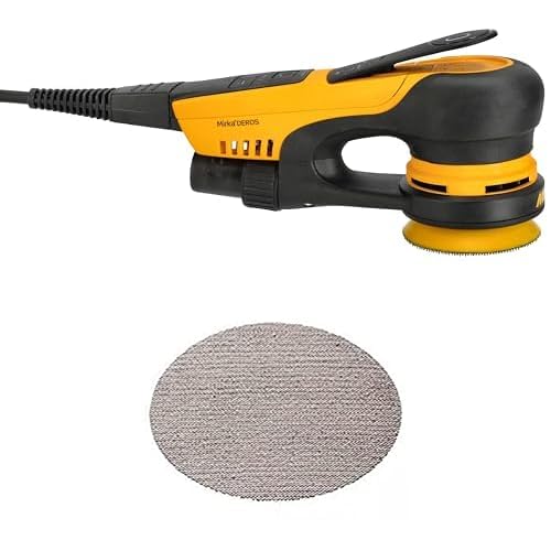 Mirka DEROS II 325 Exzenter-Schleifer Schleifmaschine mit Absaugung für Ø 77mm Schleifpapier, 2,5mm Hub Exzenterschleifmaschine + Mirka Abranet Netz-Schleifscheiben Ø 77 mm Klett, Korn P120, 50 Stk Mirka DEROS II 325 Exzenter-Schleifer Schleifmaschine mit Absaugung für Ø 77mm Schleifpapier, 2,5mm Hub Exzenterschleifmaschine + Mirka Abranet Netz-Schleifscheiben Ø 77 mm Klett, Korn P120, 50 Stk von MIRKA