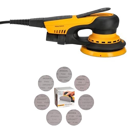 Mirka DEROS II 550 Exzenter-Schleifer Schleifmaschine mit Absaugung für Ø 125mm Schleifpapier, 2,5mm Hub Exzenterschleifmaschine + Mirka Abranet Netzschleifscheiben Ø 125 mm Klett Mirka DEROS II 550 Exzenter-Schleifer Schleifmaschine mit Absaugung für Ø 125mm Schleifpapier, 2,5mm Hub Exzenterschleifmaschine + Mirka Abranet Netzschleifscheiben Ø 125 mm Klett von MIRKA