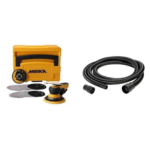 Mirka DEROS II 5650 Exzenter-Schleifer Schleifmaschine mit Absaugung für Ø 125 & 150mm Schleifpapier, 5,0mm Hub + Mirka Antistatischer Absaugschlauch 4m Mirka DEROS II 5650 Exzenter-Schleifer Schleifmaschine mit Absaugung für Ø 125 & 150mm Schleifpapier, 5,0mm Hub + Mirka Antistatischer Absaugschlauch 4m von MIRKA
