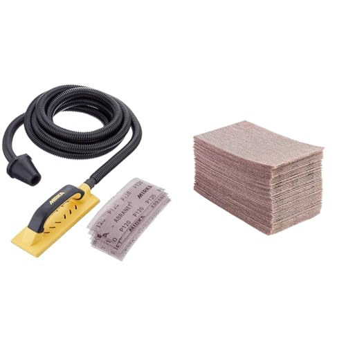 Mirka Handy Handschleifer Starter-Kit I Schleifklotz-Set mit Absaugung & Abranet Netz-Schleifstreifen 93x180 mm Klett/Korn P120 / 50 Stk Mirka Handy Handschleifer Starter-Kit I Schleifklotz-Set mit Absaugung & Abranet Netz-Schleifstreifen 93x180 mm Klett/Korn P120 / 50 Stk von MIRKA