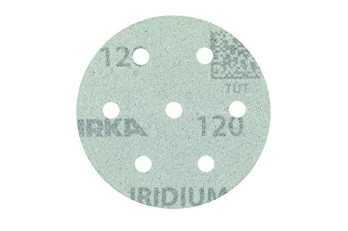 Mirka Iridium Premium-Schleifpapier Ø 90mm Klett 7-Loch, Korn 180, 50 Stk/Zum Schleifen von Lack, Spachtel, Grundierung, Holz, Stahl, Mineralwerkstoffe, Kunststoff Mirka Iridium Premium-Schleifpapier Ø 90mm Klett 7-Loch, Korn 180, 50 Stk/Zum Schleifen von Lack, Spachtel, Grundierung, Holz, Stahl, Mineralwerkstoffe, Kunststoff von MIRKA