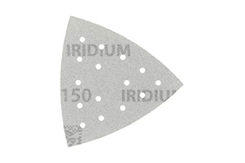 Mirka Iridium Schleifdreieck Premium-Schleifpapier 93x93x93mm 15-Loch Klett, Korn 150, 50 Stk/Zum Schleifen von Lack, Spachtel, Grundierung, Holz, Stahl, Mineralwerkstoffe, Kunststoff Mirka Iridium Schleifdreieck Premium-Schleifpapier 93x93x93mm 15-Loch Klett, Korn 150, 50 Stk/Zum Schleifen von Lack, Spachtel, Grundierung, Holz, Stahl, Mineralwerkstoffe, Kunststoff von MIRKA