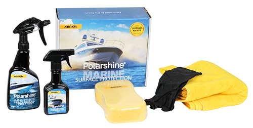 Mirka Polarshine Marine Oberflächenschutz-Set/Polarshine Final Finish Reinigungsmittel 500 ml, Polarshine Marine Shield Keramikbeschichtung 250 ml, Schwamm, Mikrofasertücher & Schutzhandschuhe Mirka Polarshine Marine Oberflächenschutz-Set/Polarshine Final Finish Reinigungsmittel 500 ml, Polarshine Marine Shield Keramikbeschichtung 250 ml, Schwamm, Mikrofasertücher & Schutzhandschuhe von MIRKA