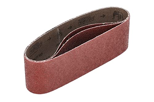 Mirka Red 3 Stück Gewebe-Schleifbänder 75x533mm / Korn P40 / hochwertiges Schleifband für Bandschleifer / Zum Schleifen von Holz und Metall von MIRKA