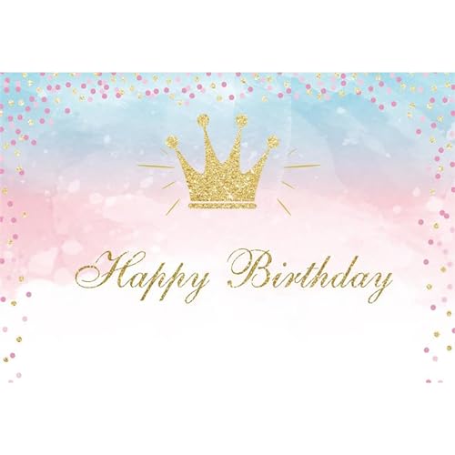 MIRRORANG 2,2x1,5m Alles Gute zum Geburtstag Hintergrund Krone Rosa Blau Hintergrund Prinzessin Geburtstag Party Kuchen Tisch Banner Geburtstag Fotohintergrund Portrait Fotostudio Requisiten, Vinyl MIRRORANG 2,2x1,5m Alles Gute zum Geburtstag Hintergrund Krone Rosa Blau Hintergrund Prinzessin Geburtstag Party Kuchen Tisch Banner Geburtstag Fotohintergrund Portrait Fotostudio Requisiten, Vinyl von MIRRORANG