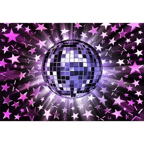 MIRRORANG 2,5x1,8m Disko Hintergrund Disko Ballsaal Nachtclub Neon Musik Fotografie Hintergrund zum 80er Jahre 90er Jahre Erwachsene Disco-Thema Geburtstag Vorfall Party Dekor Banner, Vinyl von MIRRORANG