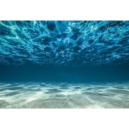 MIRRORANG 2,5x1,8m Tief Unterwasser Kulissen Blau Meer Wasser Sommer Schwimmbad Ozean Wasser Ripple Sonnenlicht Fotografie Hintergrund Baby Dusche Geburtstag Party Dekorationen Banner, Vinyl von MIRRORANG