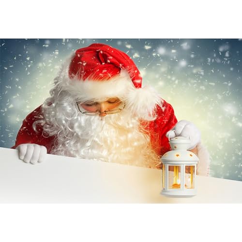 MIRRORANG 3x2m Weihnachtsmann Hintergrund Banner Weihnachten Nacht Weihnachtsmann Geschenk Schneeflocke Fotografie Hintergrund Weihnachtsfeier Familie Party Dekoration Banner, Vinyl von MIRRORANG