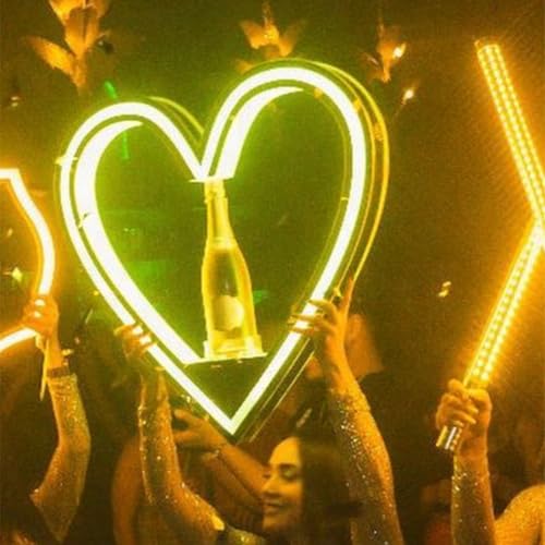 LED-beleuchtetes Spirituosenflaschen-Präsentationsregal, herzförmiger Champagner-VIP-Flaschenpräsenter, für Bar/Hotel/Nachtclub/private Party-LED,Gold LED-beleuchtetes Spirituosenflaschen-Präsentationsregal, herzförmiger Champagner-VIP-Flaschenpräsenter, für Bar/Hotel/Nachtclub/private Party-LED,Gold von MIRRSSET