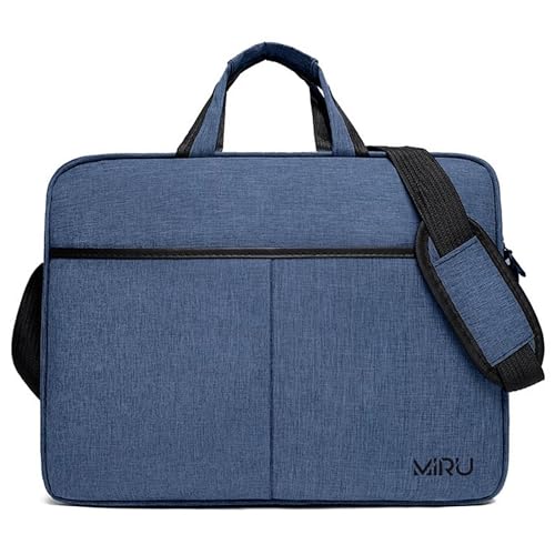 MIRU Laptop-Tasche, wasserdicht, mit verstellbarem Gurt, stoßfest, für Schule, Universität und Büro, blau, 17.3'' von MIRU