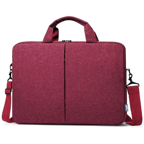 MIRU Laptop-Tasche, wasserdicht, mit verstellbarem Gurt, stoßfest, für Schule, Universität und Büro, rot, 15.6'' von MIRU