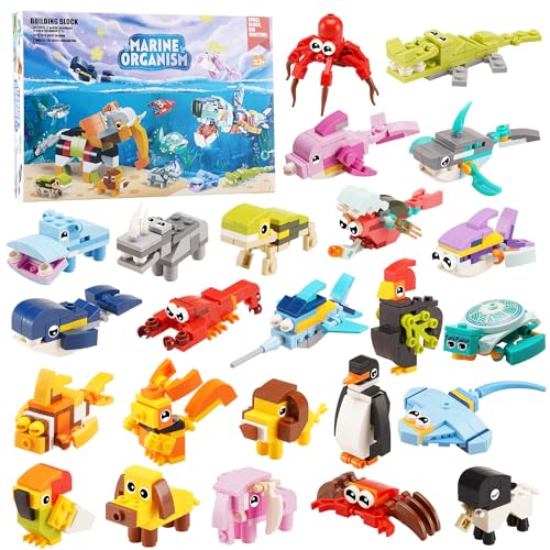 MISINI M6003 Marine 24 Sets Blind Box Serie, Adventskalender Christmas calendar Spielzeug Baukasten, Spielzeug Käfer Baukasten für Kinder 6+, Haus oder Schule Display MISINI M6003 Marine 24 Sets Blind Box Serie, Adventskalender Christmas calendar Spielzeug Baukasten, Spielzeug Käfer Baukasten für Kinder 6+, Haus oder Schule Display von MISINI