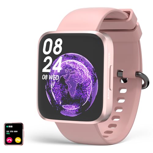 MISIRUN Smartwatch Damen Herren, 1,71" Touchscreen Fitnessuhr mit SpO2-Überwachung Pulsuhr Schlafmonitor Schrittzähler Uhr 20+Sportmodi IP68 Wasserdicht Sportuhr für Android iOS von MISIRUN
