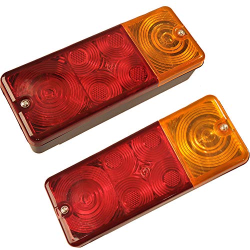 2x DDR Rückleuchte Links mit Kennzeichenleuchte + rechts Anhänger 210x83mm 3-Kammer-Rücklicht von MISO Tools