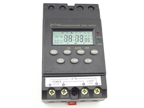 MISOL 12V Timer Switch Timer Controller LCD display,program/programmable timer switch 25A amps by MISOL von MISOL