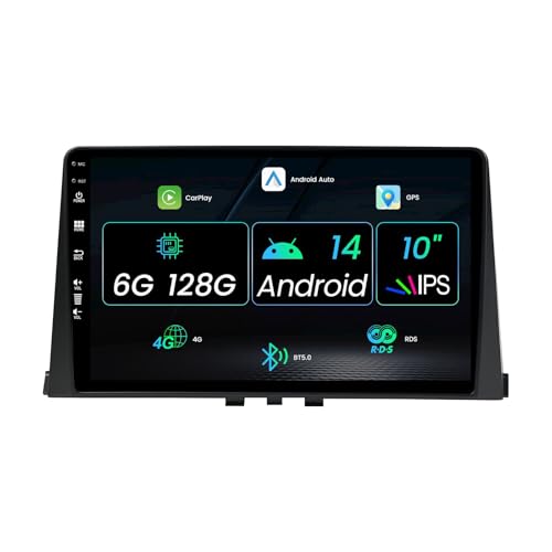 10 Zoll HD Multi Touchscreen 6G + 128G Android 14 Autoradio für Citroen Berlingo 2019 /für Peugeot Partner/Rifter 2020/ für Opel Combo GPS-Kamera Carplay WiFi SWC von MISONDA