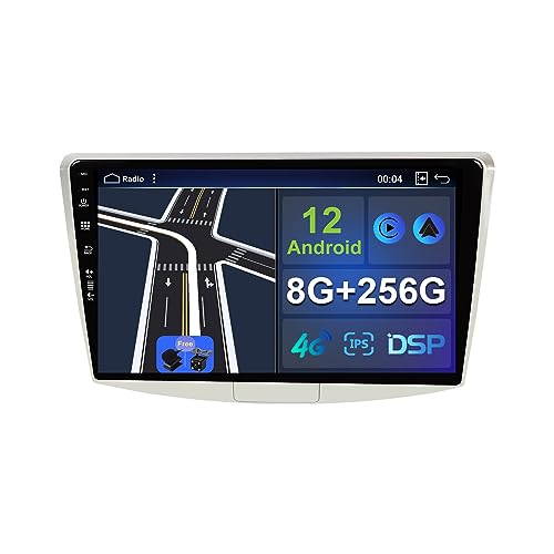 2 DIN Android 12 Autoradio für VW Passat B7 B6 Magotan CC 2011–2015 – GPS-Navigation/Carplay/DSP – unterstützt WiFi Mirror Link/Aux/SWC/RDS/DAB+-/Rückkamera + kostenloses Mikrofon 8G + 256G von MISONDA