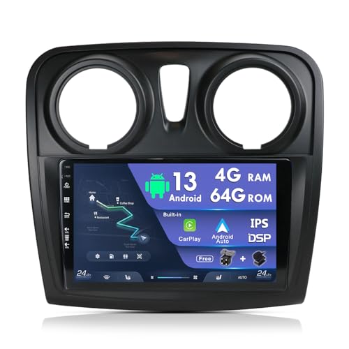 2 Din Android Autoradio Stereo Für Renault Dacia Logan 2 Sandero 2012-2017-GPS/Carplay/DSP/Bluetooth/WIFI-4G+64G von MISONDA
