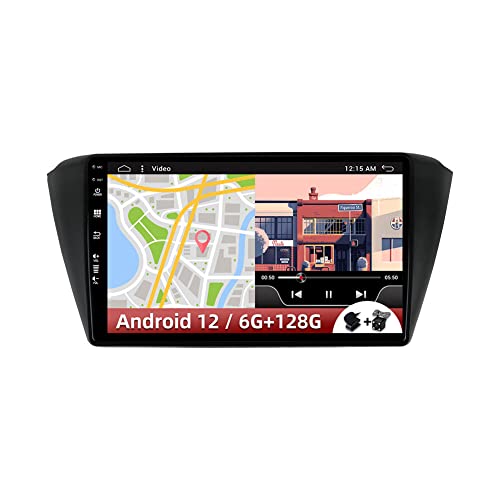 2 Din Android 12 Autoradio Stereo Für Skoda Fabia 3 (2015-2019) [6G+128G] - Eingebaut DSP Carplay- Rückfahrkamera KOSTENLOS-Mit GPS-Unterstützen DAB Lenkradsteuerung 4G WiFi BT5.0 FM RDS von MISONDA
