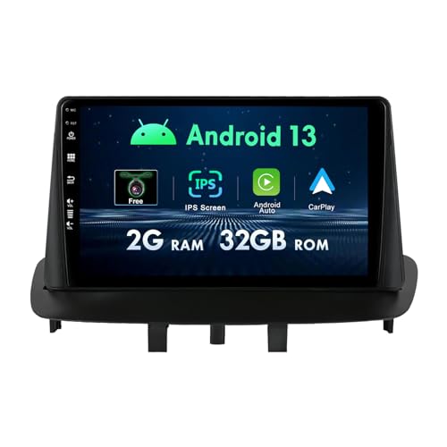 2 Din Android Autoradio für Renault Megane 3 Fluence 2008–2014 – GPS-Navigation – Kostenlose Kamera – 9 Zoll IPS – Unterstützt DAB+/Lenkradsteuerung/4G/WiFi/Bluetooth/Mirrorlink/Carplay von MISONDA