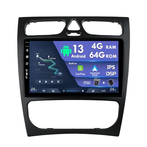 4G+64G Android Autoradio für Mercedes Benz C-Klasse W203 C200 C320 C350 CLK W209 (2002-2005) – [CarPlay/Android Auto/Eingebauter DSP] ​​– Kameraunterstützung DAB/SWC/MirrorLink/WiFi/USB von MISONDA