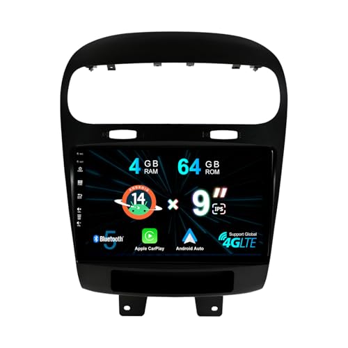 9'' Touch Screen Android 12 Autoradio Octa Core Für FIAT Freemont 2012-2014 /Dodge Journey 2013-2016 Eingebautes CarPlay/DSP Unterstützung WiFi/360 Kamera/GPS/DAB-4G+64G von MISONDA