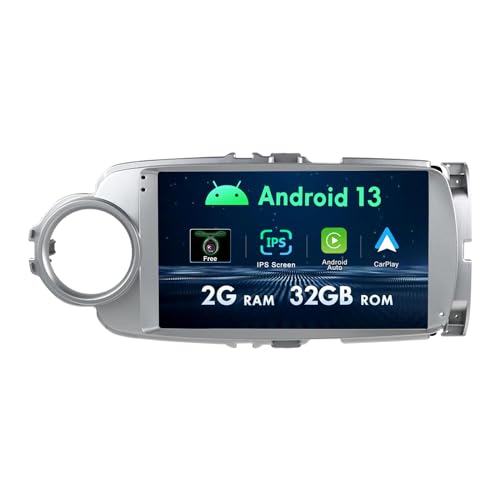 9 Zoll 2 Din Android Autoradio Passt Für Toyota Yaris Grmn 2012-2017 |Rückfahrkamera KOSTENLOS |2G+32G | WiFi |DAB |BT |GPS Navigation |SWC |Mirror Link| Carplay|FM| RDS von MISONDA