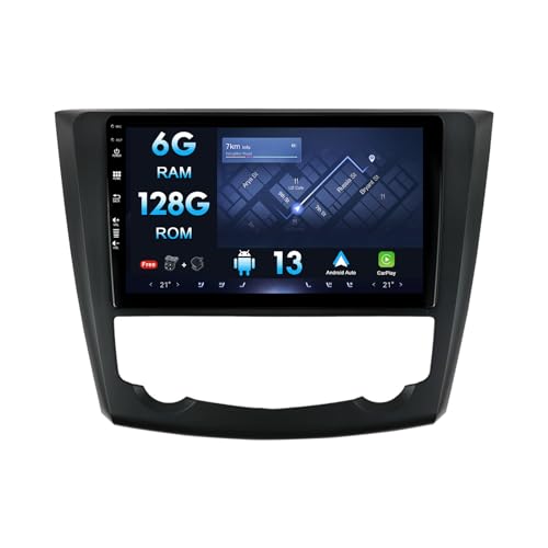 9 Zoll Android Autoradio für Renault Kadjar 2015–2019 – KOSTENLOSE Rückfahrkamera und Mikrofon – unterstützt GPS/DAB/Lenkradsteuerung/WiFi/BT/Carplay/4G/360 Kamera – [6G+128G] von MISONDA