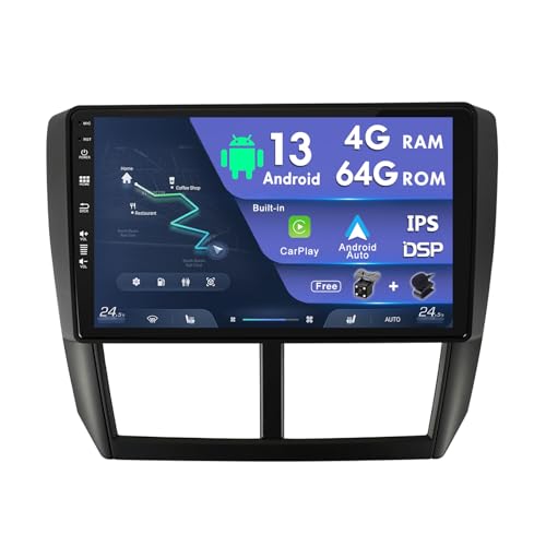 9 Zoll Android 12.0 Autoradio passend für Subaru Forester 3 SH/Impreza GH GE 2007–2011 – integriertes Carplay DSP – 4 GB + 64 GB von MISONDA