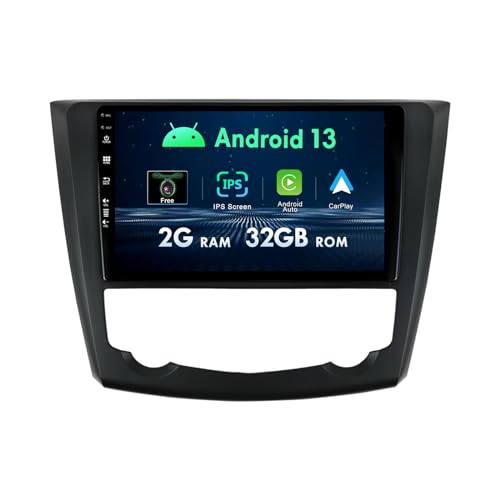 9 Zoll Doppel Din Android 12 Autoradio für Renault Kadjar 2015–2019, unterstützt kostenlose Rückfahrkamera Bluetooth WiFi USB GPS Carplay Android Auto Lenkradsteuerung, DAB von MISONDA
