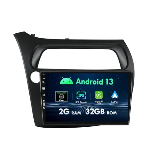 9 Zoll IPS 2 Din Android Autoradio für Honda Civic Hatchback 2006–2011 GPS-Navigation Carplay Bluetooth FM WiFi SWC RDS DAB USB-Kamera-2G+32G von MISONDA