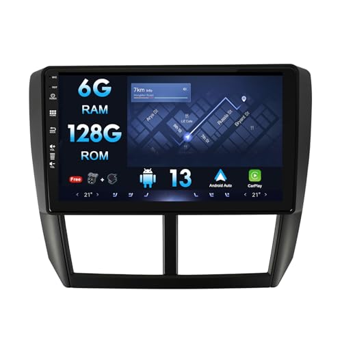 9 Zoll Touchscreen 1080P Android Autoradio für Subaru Foreste/Impreza WRX 2008–2014 GPS – 6G+128G – kostenlose Rückfahrkamera – unterstützt DAB/Lenkradsteuerung/WiFi/BT/Mirrorlink/AUX von MISONDA