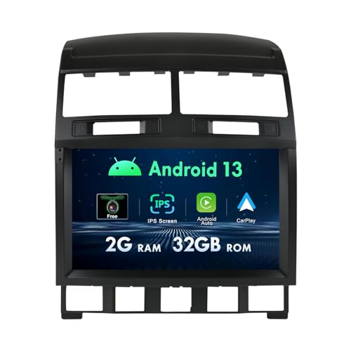 Android 12 Autoradio 9 Zoll IPS Doppel Din Radio Für VW Touareg 2002-2010 Mit GPS Navigation Bluetooth RDS FM WiFi SWC Carplay -2G+32G von MISONDA