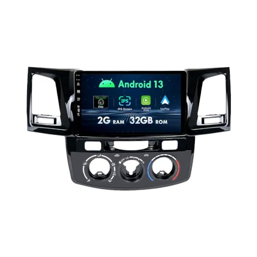 Android 12 Autoradio Für Toyota Fortuner/Hilux/Revo/Vigo 2007-2015 Eingebaut GPS+Carplay Unterstützt DAB+ WLAN BT AUX MirrorLink FM WiFi RDS - 2G+32G von MISONDA