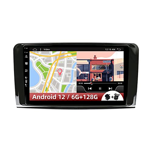 Android 12 Autoradio für Mercedes Benz ML GL W164 ML350 ML500 GL320 X164 ML280 mit Carplay Android Auto Octa Core 9 Zoll IPS Touchscreen BT 5.0 USB WiFi GPS SWC DAB [6G+128G] von MISONDA