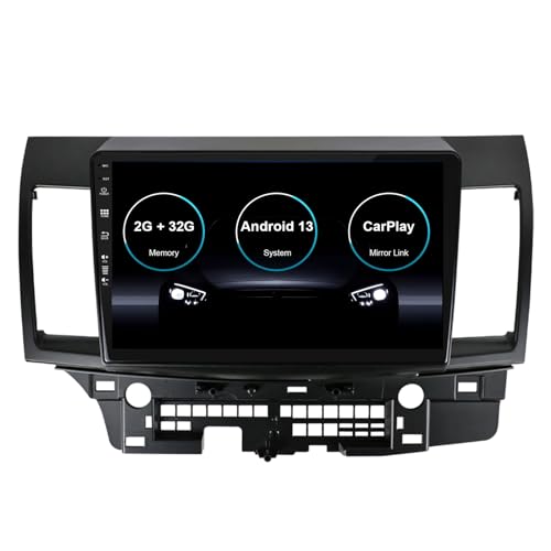 Android Autoradio für Mitsubishi Lancer 2008–2016 – kostenlose Rückfahrkamera – 10 Zoll IPS – unterstützt DAB+/Lenkradsteuerung/WiFi/Bluetooth/Mirrorlink/Carplay/USB/RDS/GPS 2G + 32G von MISONDA